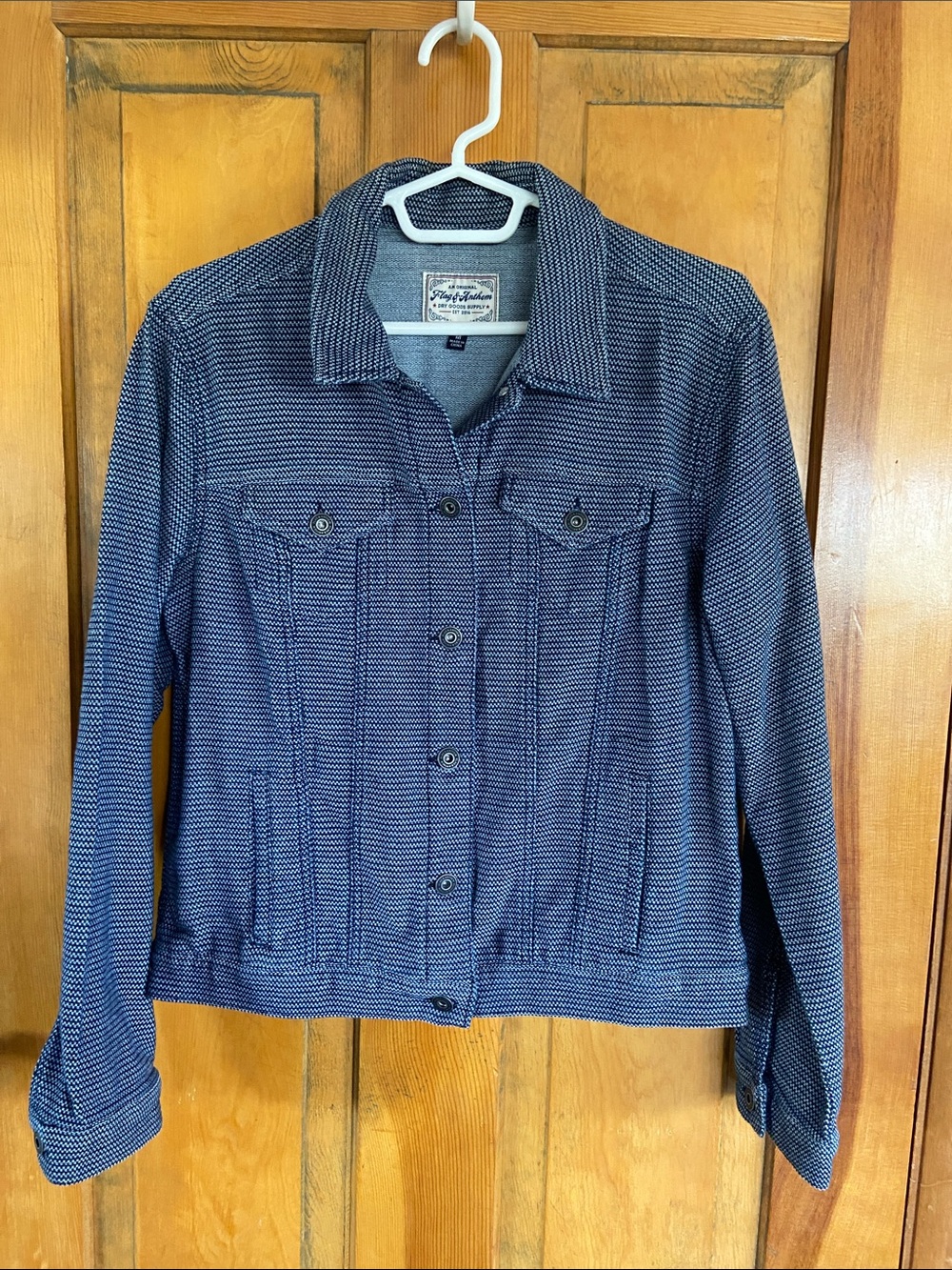 Flag & Anthem Navy Textured Jean Jacket